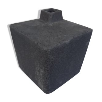 Black ceramic vase