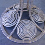 Art Deco wrought iron lamp foot