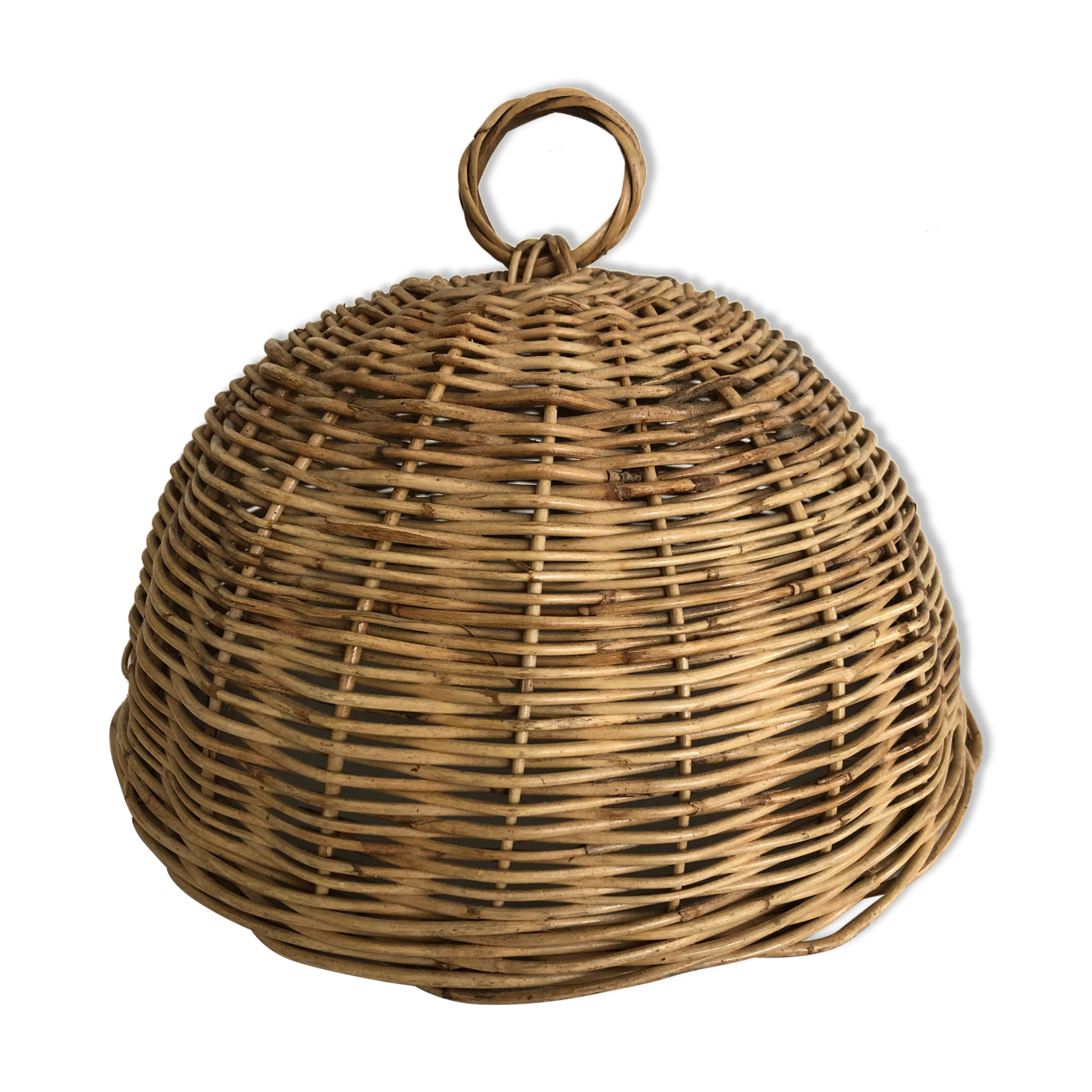 Cloche en osier tressé, campagne chic, cuisine