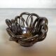 Iridescent black braided ceramic ring pocket tray