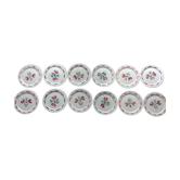 12 vintage dessert plates