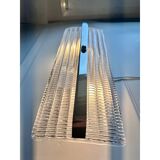 Modern Rectangular Murano Glass Wall Sconce Set with Chrome Finish