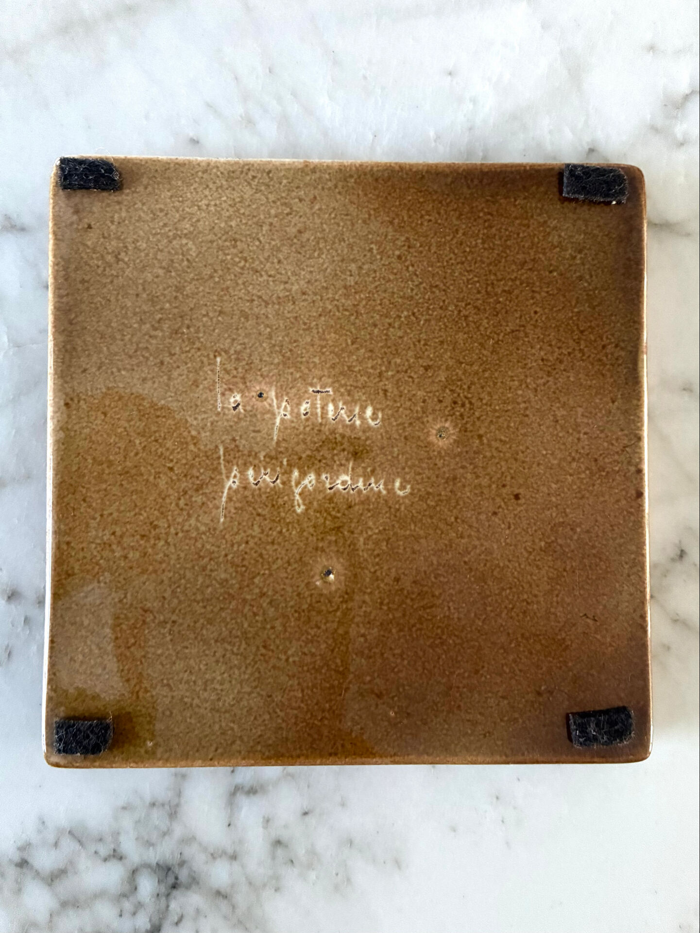 Decorative ceramic tile 1950/1960 by Périgordine pottery