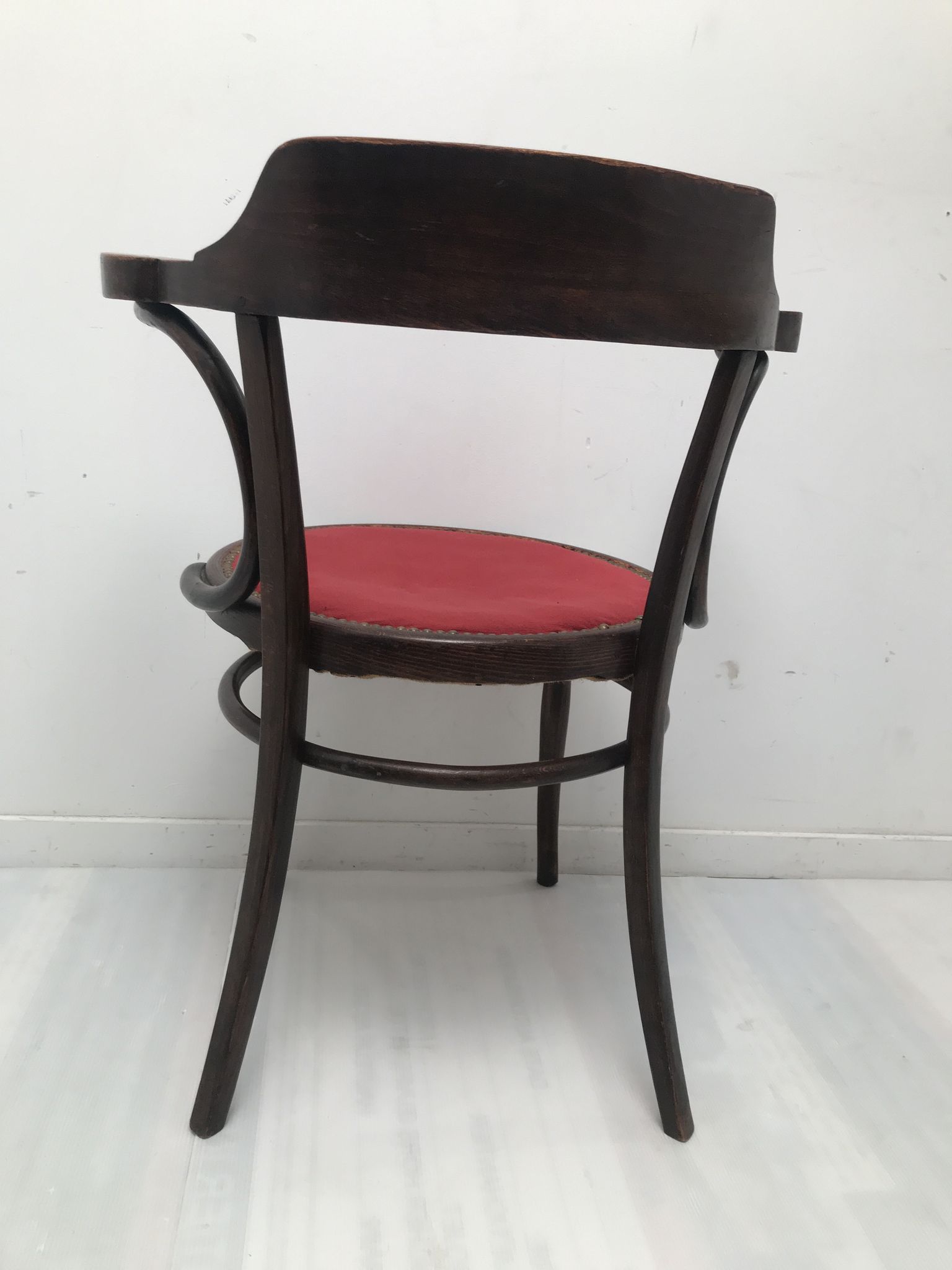 Old curved wooden chair