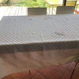 Nappe MC rect 205x178 damask tile grège