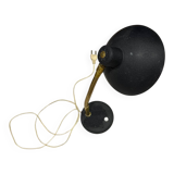 Black metal and brass desk lamp