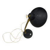 Black metal and brass desk lamp