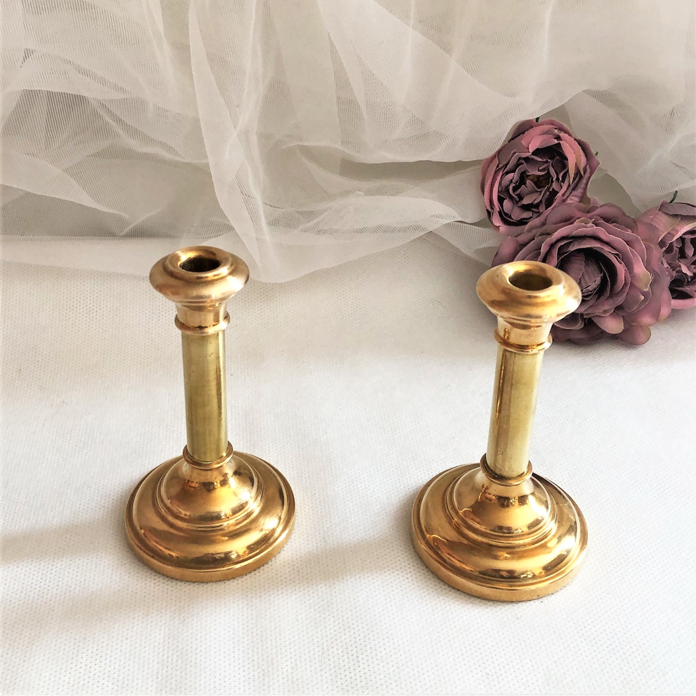 Pair of candlesticks for fine candles early twentieth century