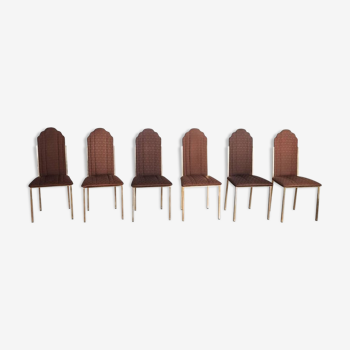 Lot de 6 chaises Alain Delon pour la Maison Jansen