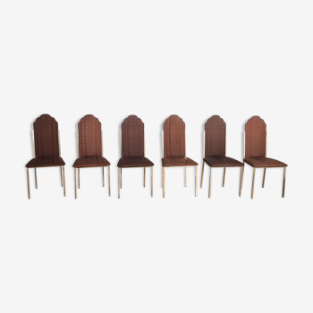 Set of 6 chairs Alain Delon for the Jansen home