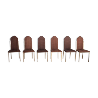 Set of 6 chairs Alain Delon for the Jansen home