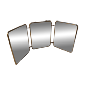 Miroir triptyque de barbier vintage