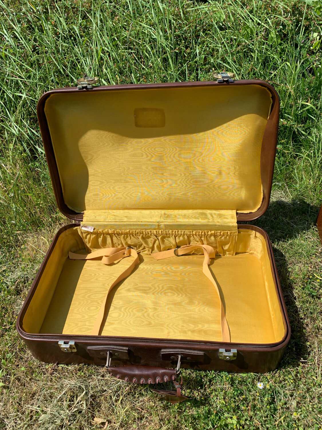 Antique leather suitcases