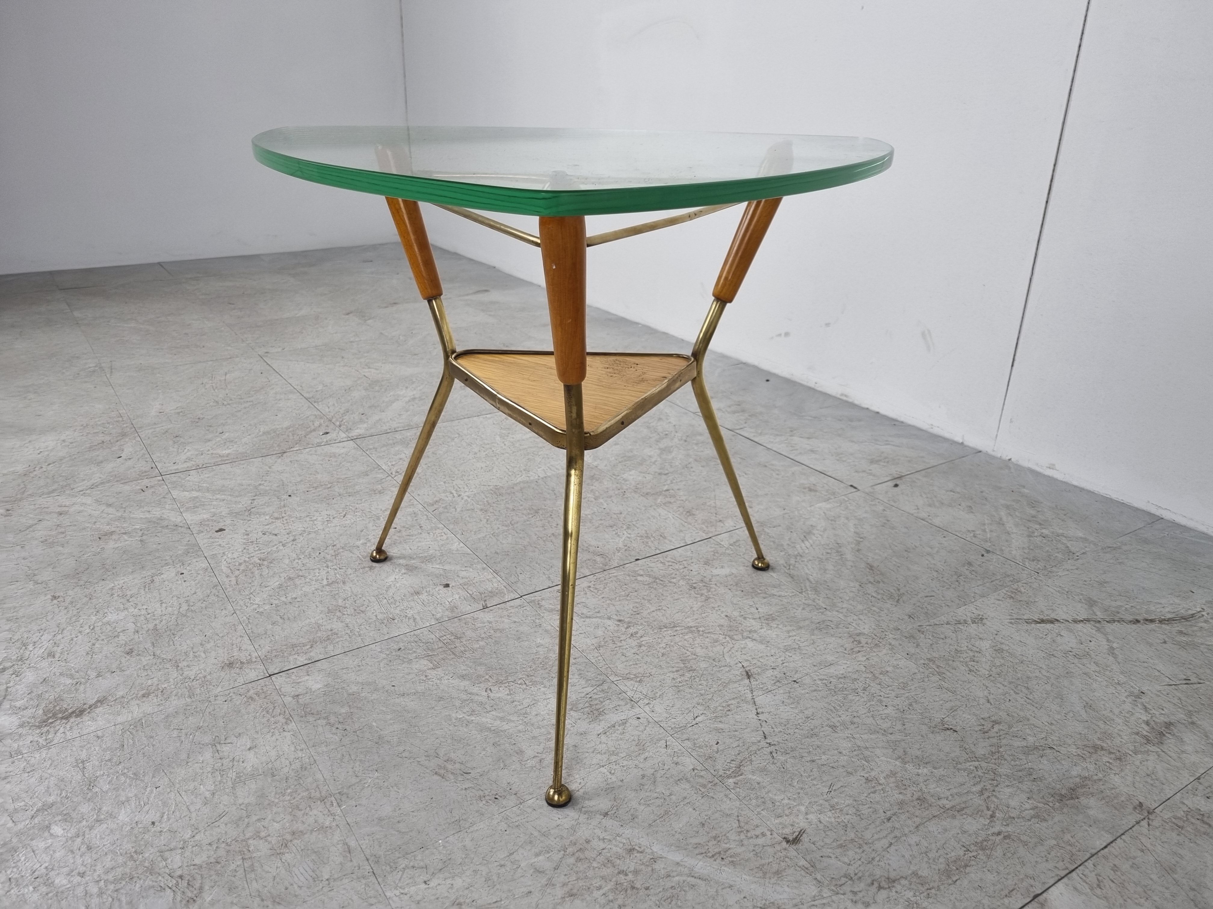 Mid century italian tripod coffee table, 1950s