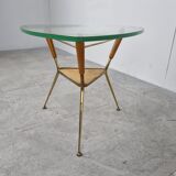 Mid century italian tripod coffee table, 1950s
