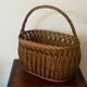 Vintage 1950s wicker basket