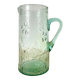 Bubbled glass water pitcher