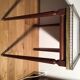 Louis XVI style side table in mahogany and white marble tray.