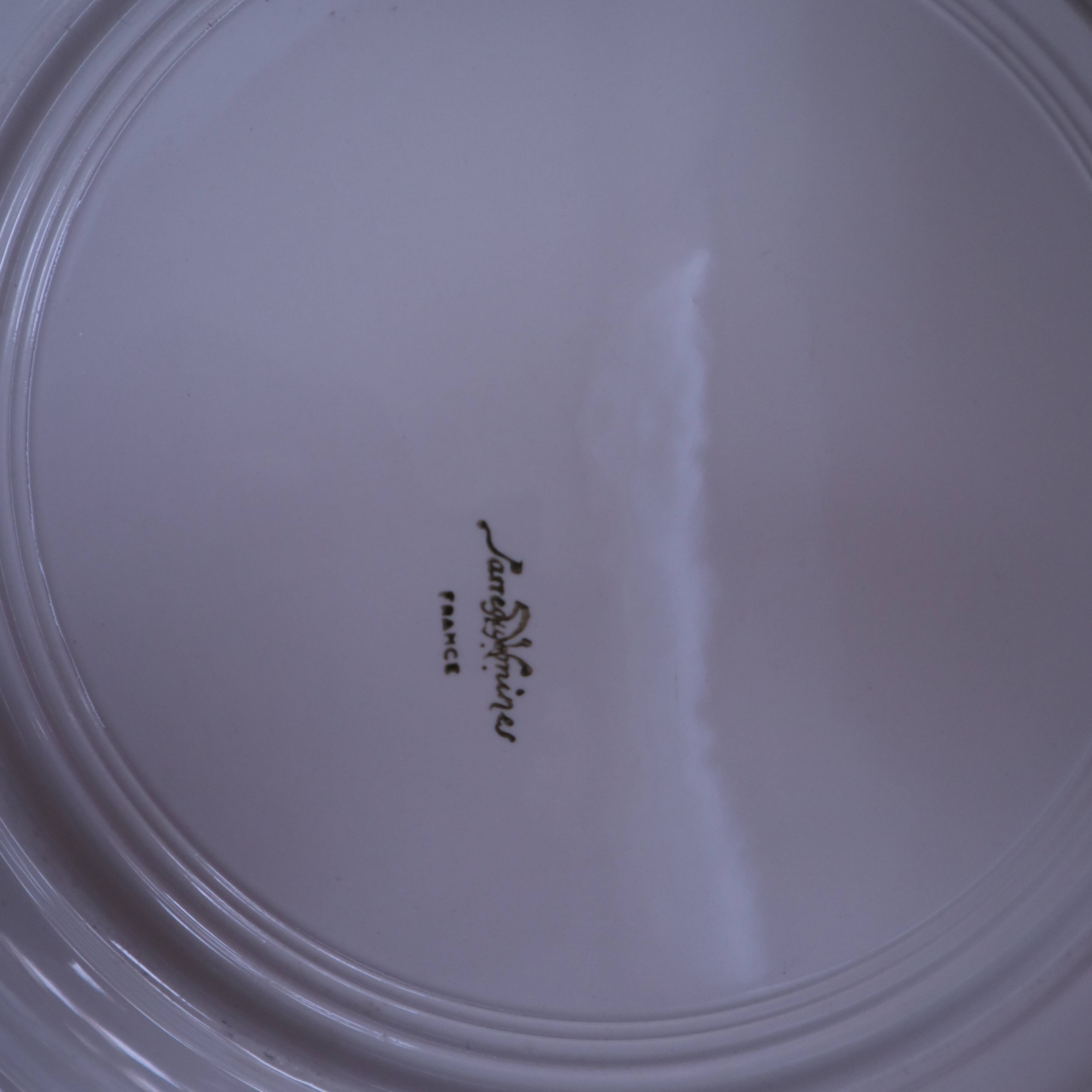 Grand Plat de service Ivoire Sarreguemines 34.5cm