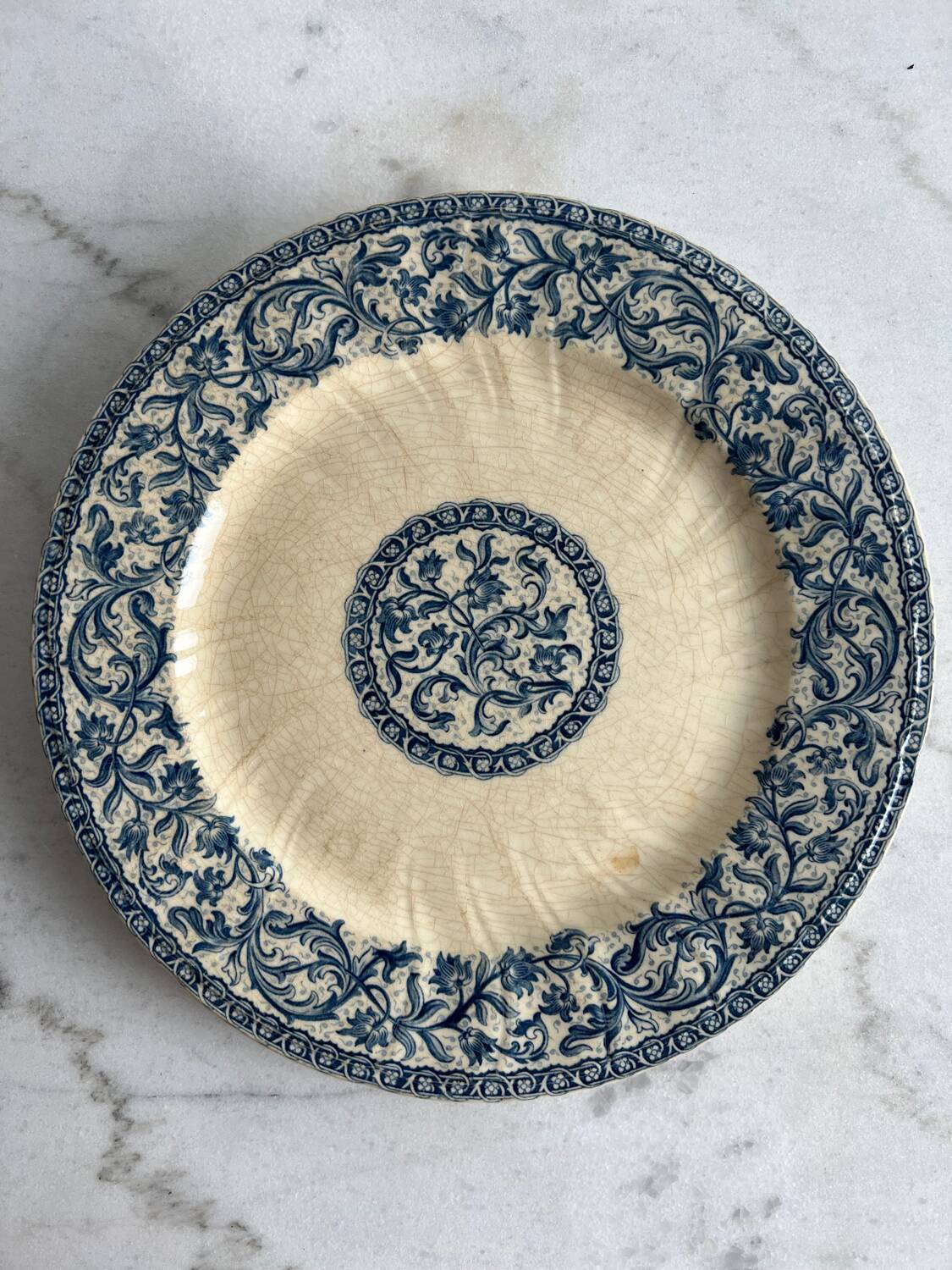 Set of 3 Gien Garlands & Foliage ironstone plates