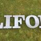 Letter A of large size zinc sign