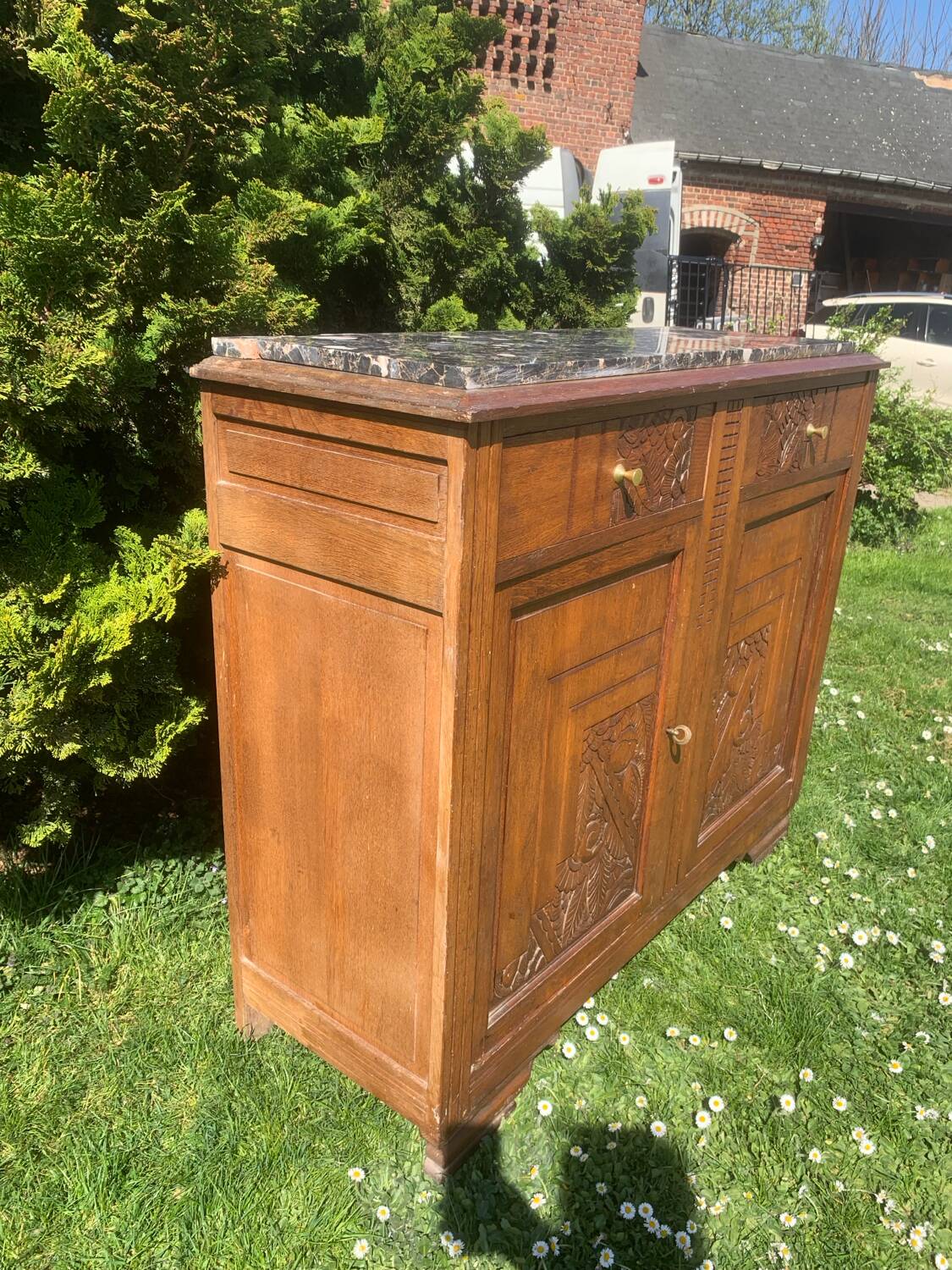 Art Deco oak sideboard