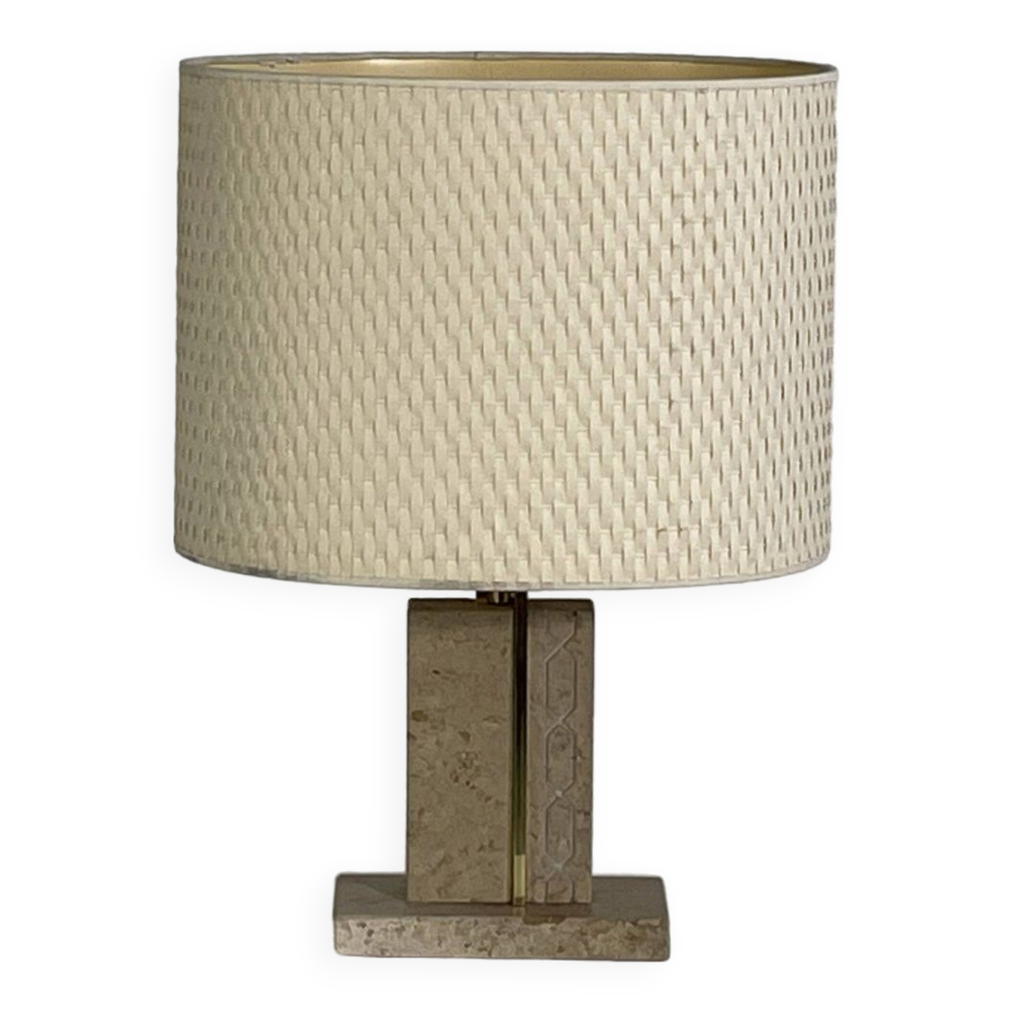 Vintage marble and brass lamp