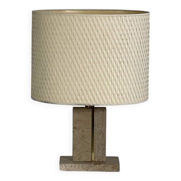 Lampe vintage en marbre et laiton