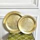 Assiettes orientales vintage en laiton