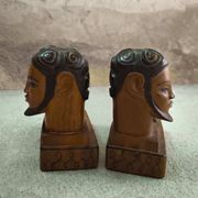 Pair of vintage wooden bookends