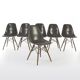 Elephant Grey Set (6) Herman Miller Original Eames DSW Dining Shell Chairs