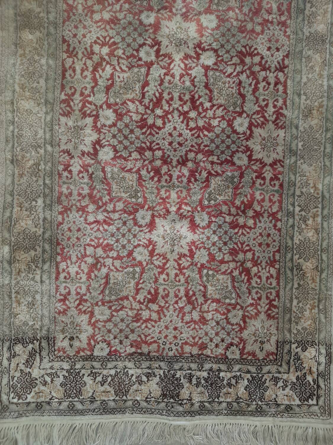 Sublime Oriental Silk Carpet - Hand-Knotted - Persian Design - 124 x 78 cm