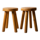 Pair of Charlotte Perriand stools - 1965 for Les Arcs 1600