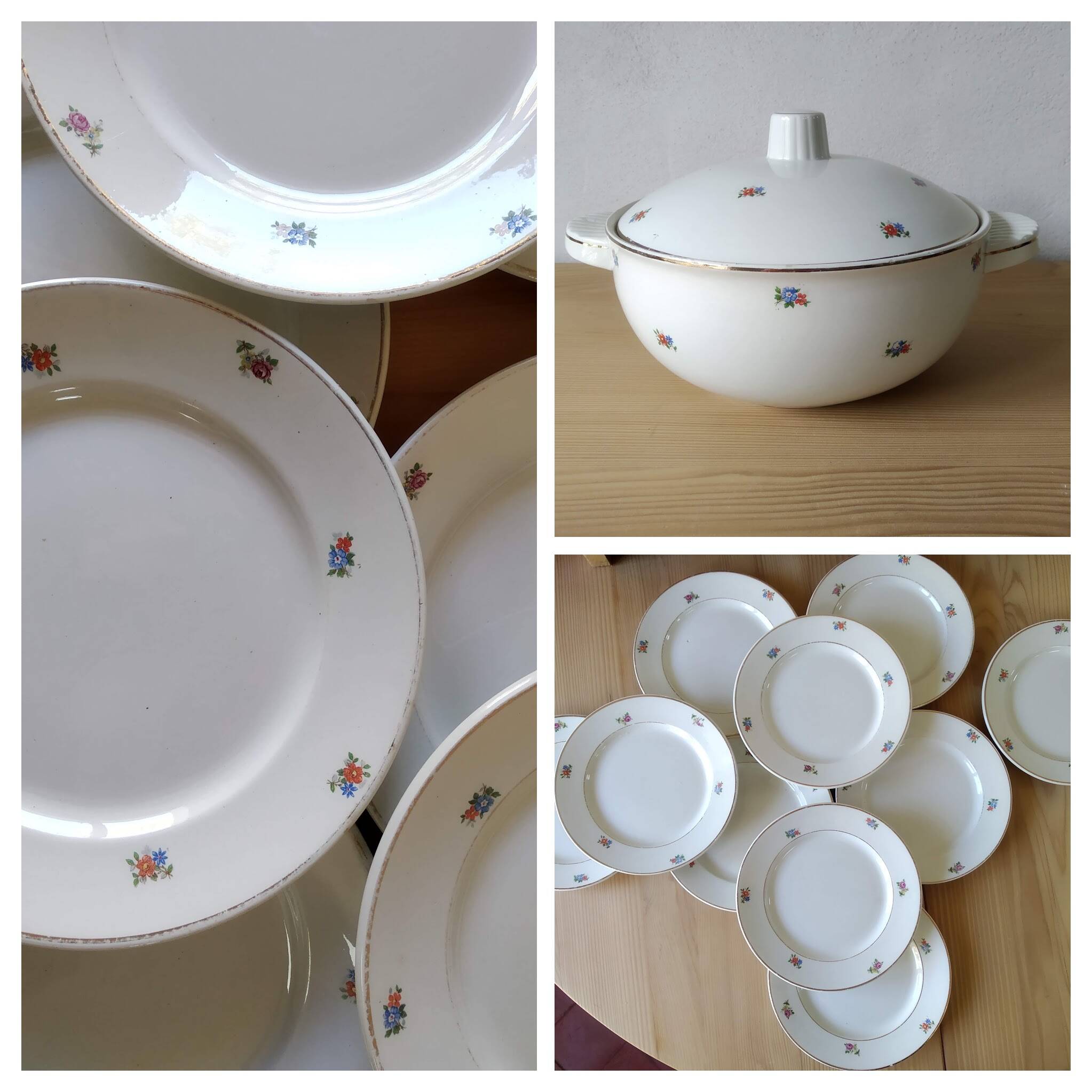 10 Badonviller dessert plates