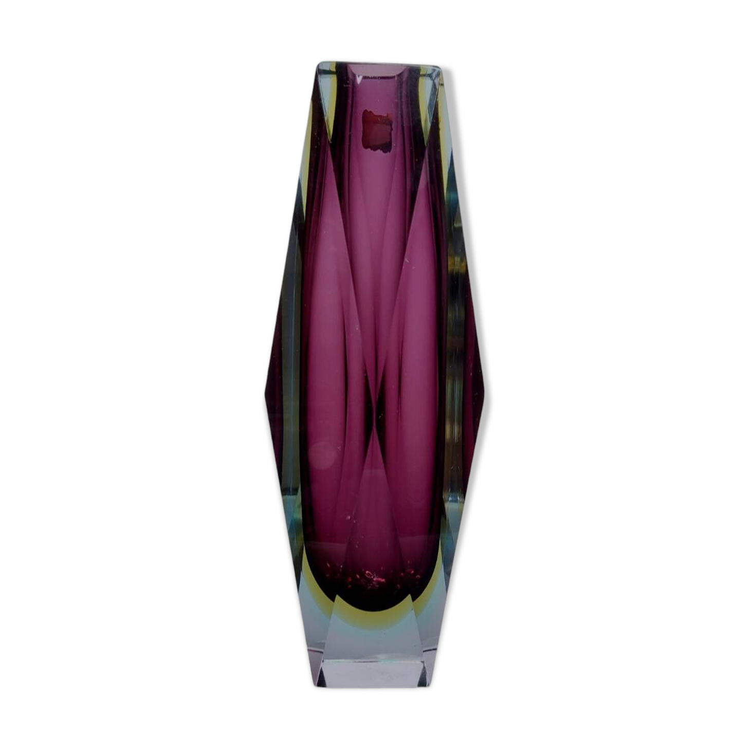 Vase Sommerso Flavio Poli en verre de Murano, Italie 1970