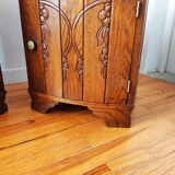 Pair of oak art deco bedside tables