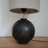 Lampe boule en bois vintage