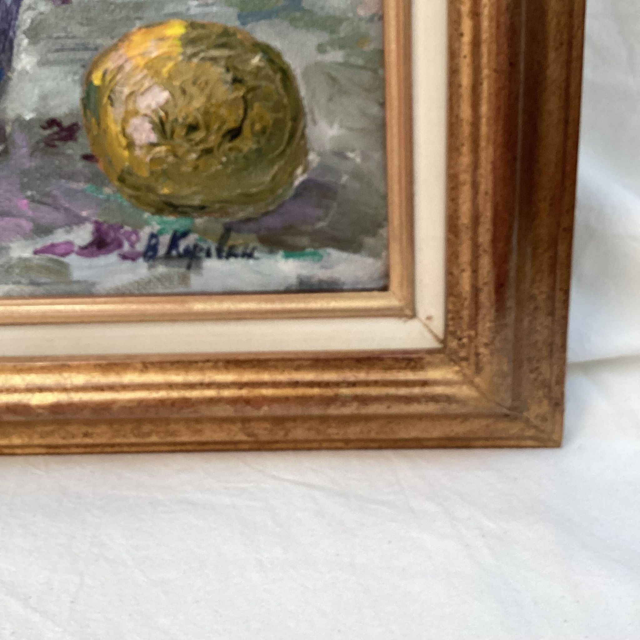 Oil painting on canvas signed, dimensions: height - 74cm - length - 75cm -