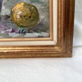 Oil painting on canvas signed dimensions: height -74cm- Length -75cm-