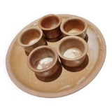 Mini iridescent vintage stoneware mugs