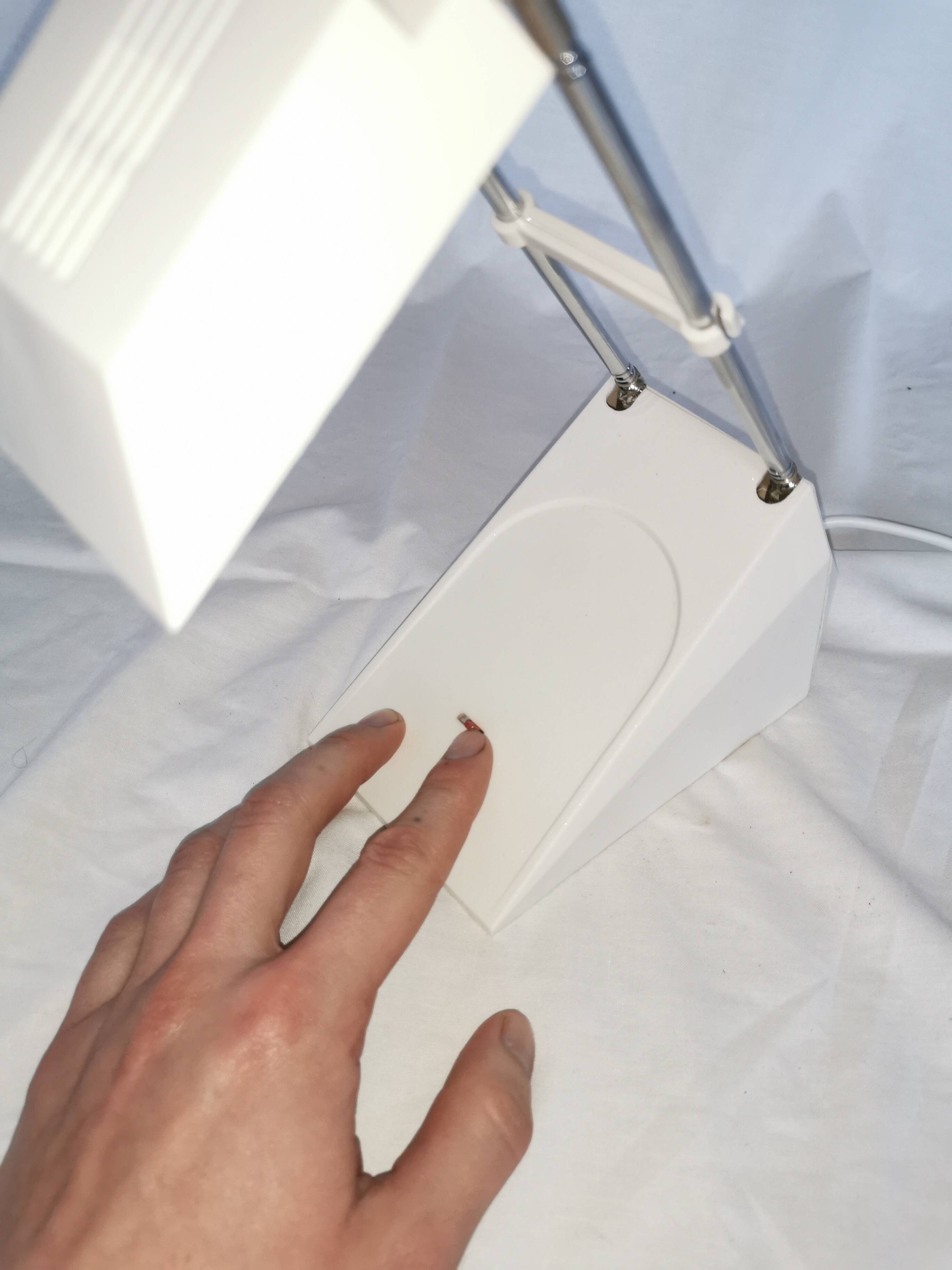 Telescopic halogen desk lamp, postmodern, 1980s