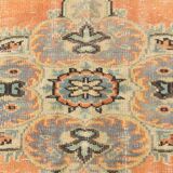 6x9 Vintage Pale Orange Oushak Handmade Vintage Rug, 176x260 Cm