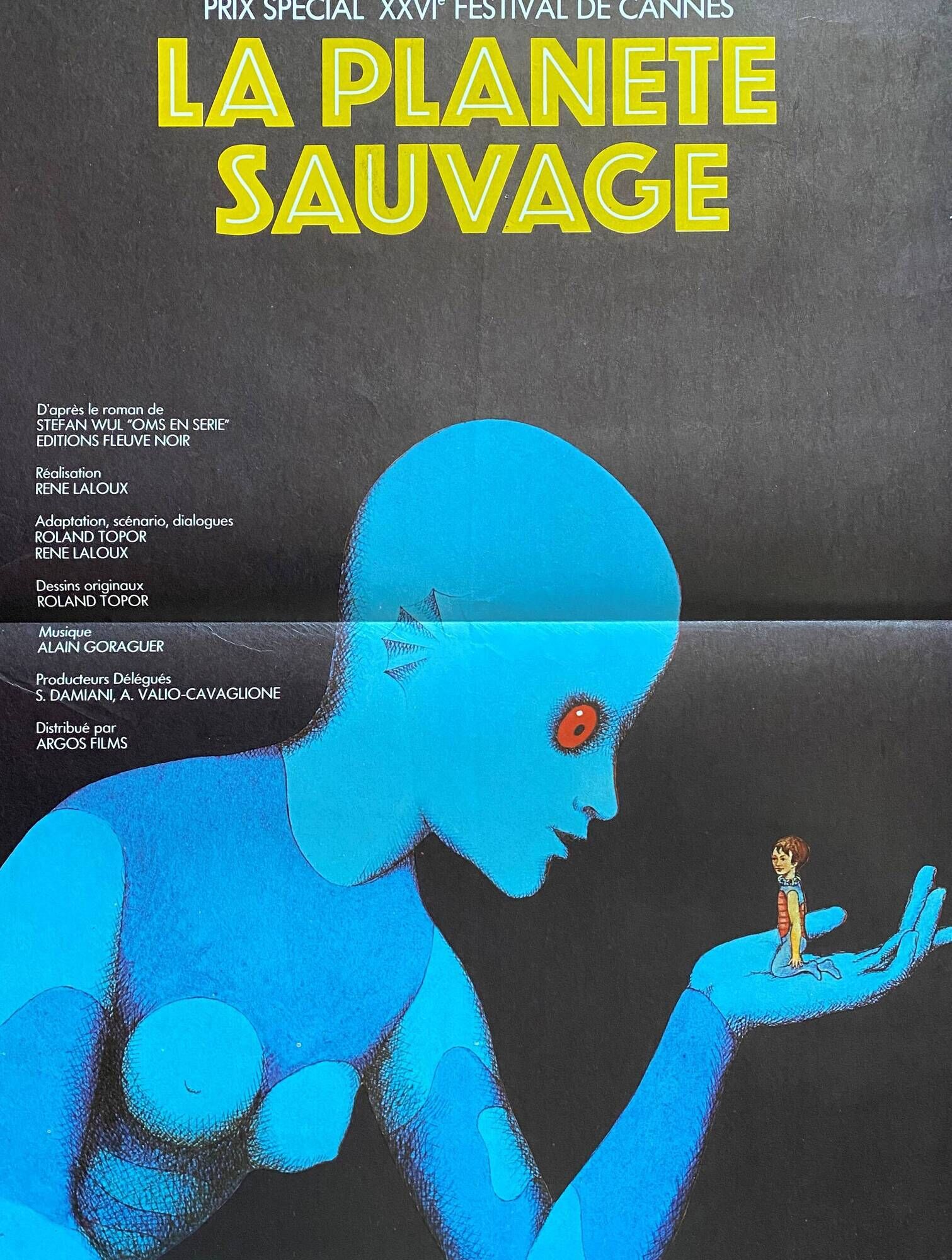 Original cinema poster "La Planète Sauvage" René Laloux, Topor 40x60cm 1973
