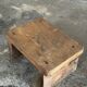 Small auxiliary stool in light upcycled teak (3276)