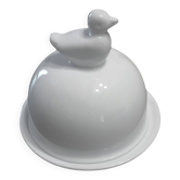 Small butter dish in porcelain