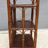 Rattan shelving unit