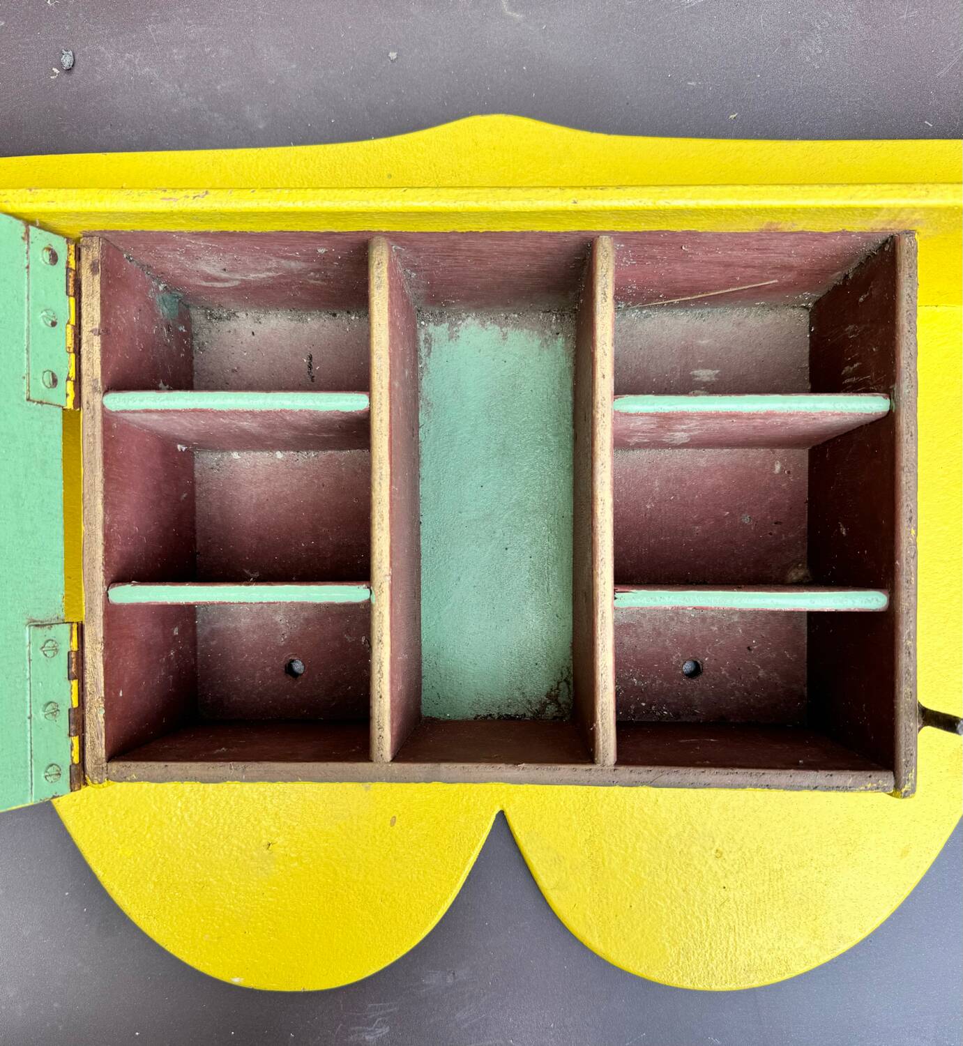 Old small vintage storage shelf