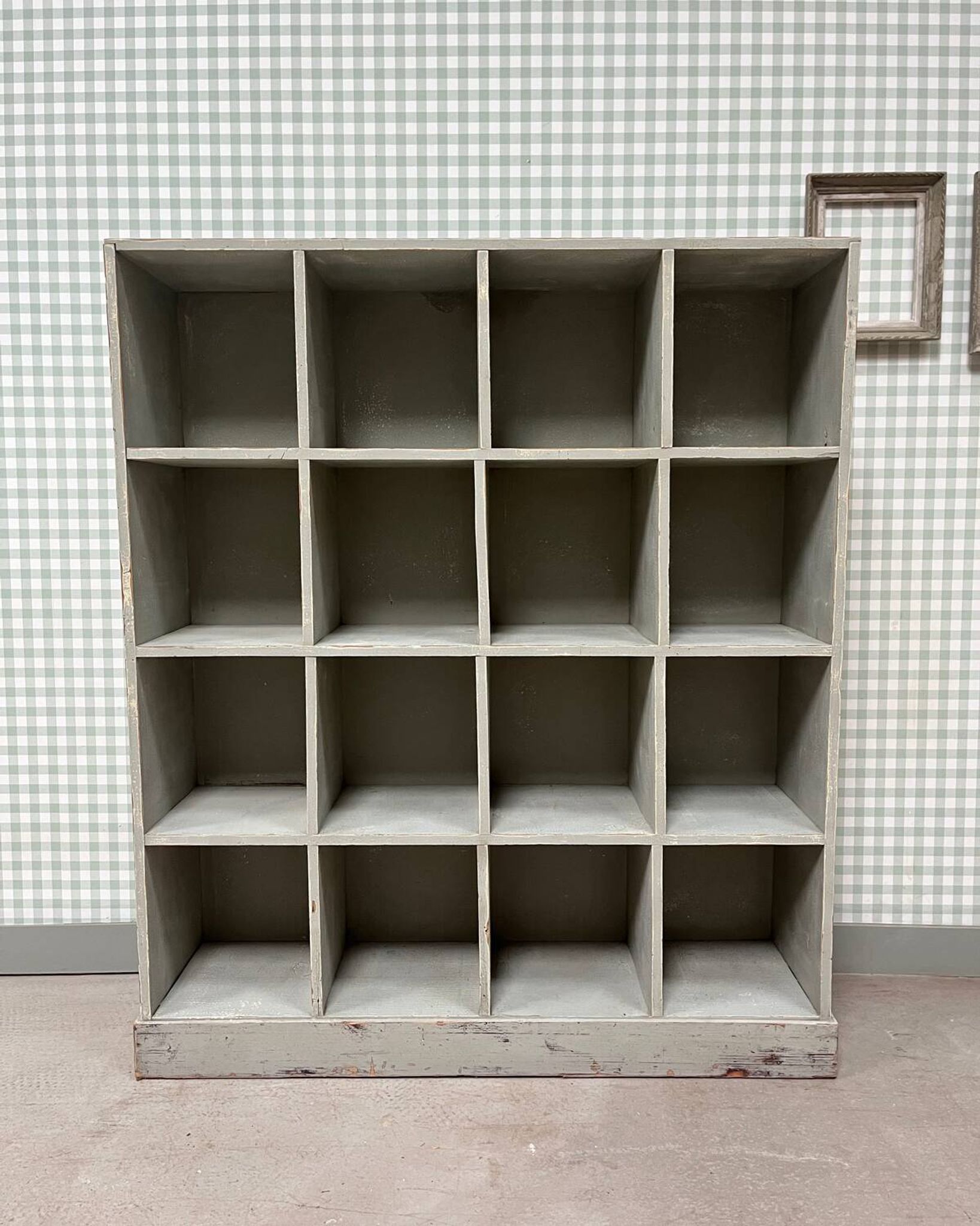 Large distressed wooden locker cabinet (renovated)