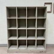 Large distressed wooden locker cabinet (renovated)