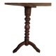 Table d'appoint ronde, pied en chêne tourné